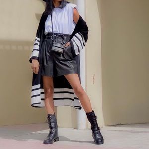 Parrish LA Jude cardigan Black/White